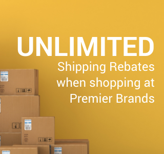 Unlimited Shipping Rebates when shopping at Premier Brands