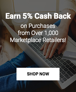 Earn 5% Cash Back on Purchases from Over 1,000 Marketplace Retailers!